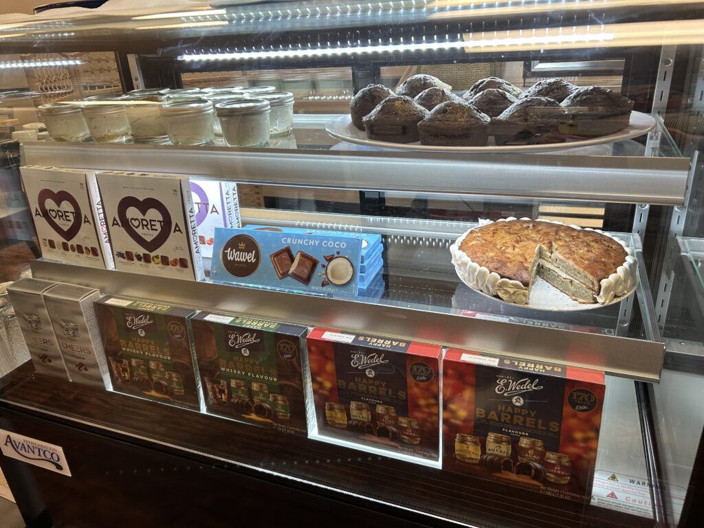 Kat's Cafe Display of Assortment Fresh Baked Goods and Polish Chocolates