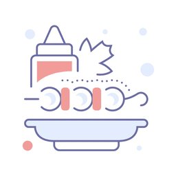 Illustration of a plated skewer with sauce bottle representing country-style classics specifically the coal region city chicken specialty.