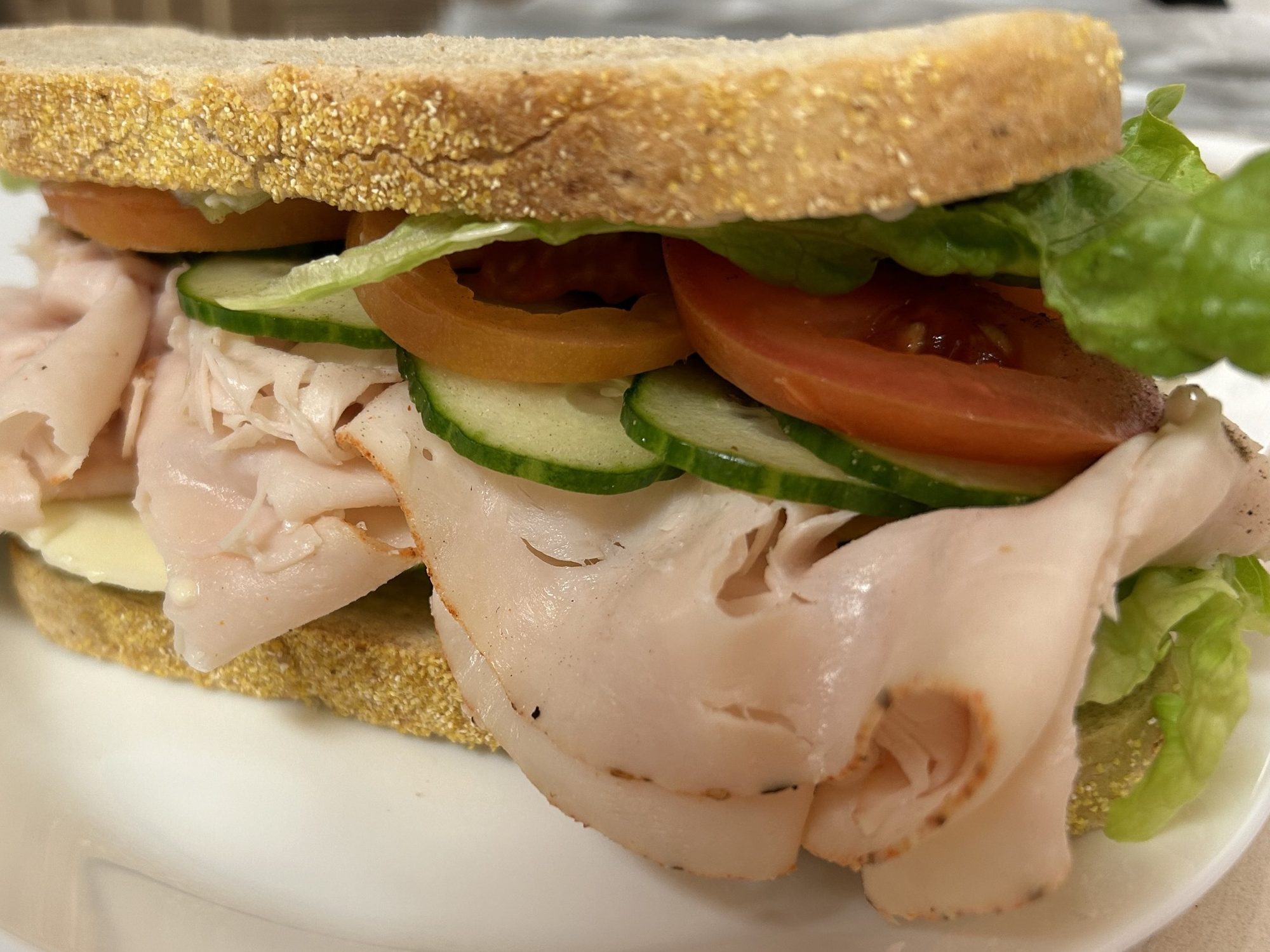 Turkey sandwich on rye at Kat’s Café & Restaurant in Minersville, PA.