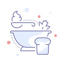 Mixed menu options icon.