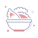 Pierogi food icon.