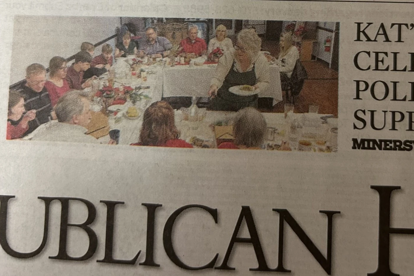 Newspaper feature highlighting Kat’s Café & Restaurant and its Polish Holy Supper in Minersville, Pennsylvania.