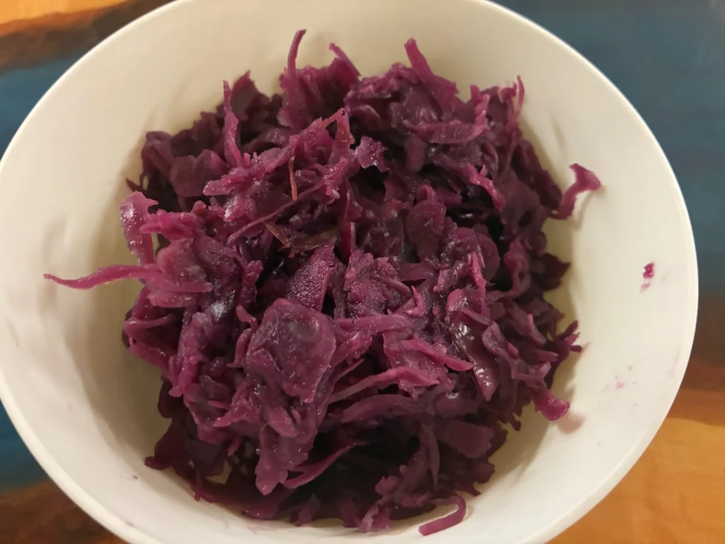 Bowl of braised red cabbage at Kat’s Café & Restaurant.